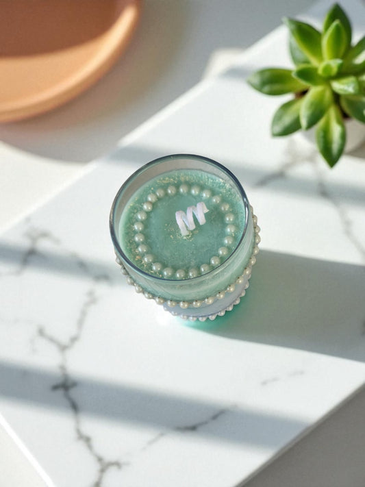 Vela turquesa perlada